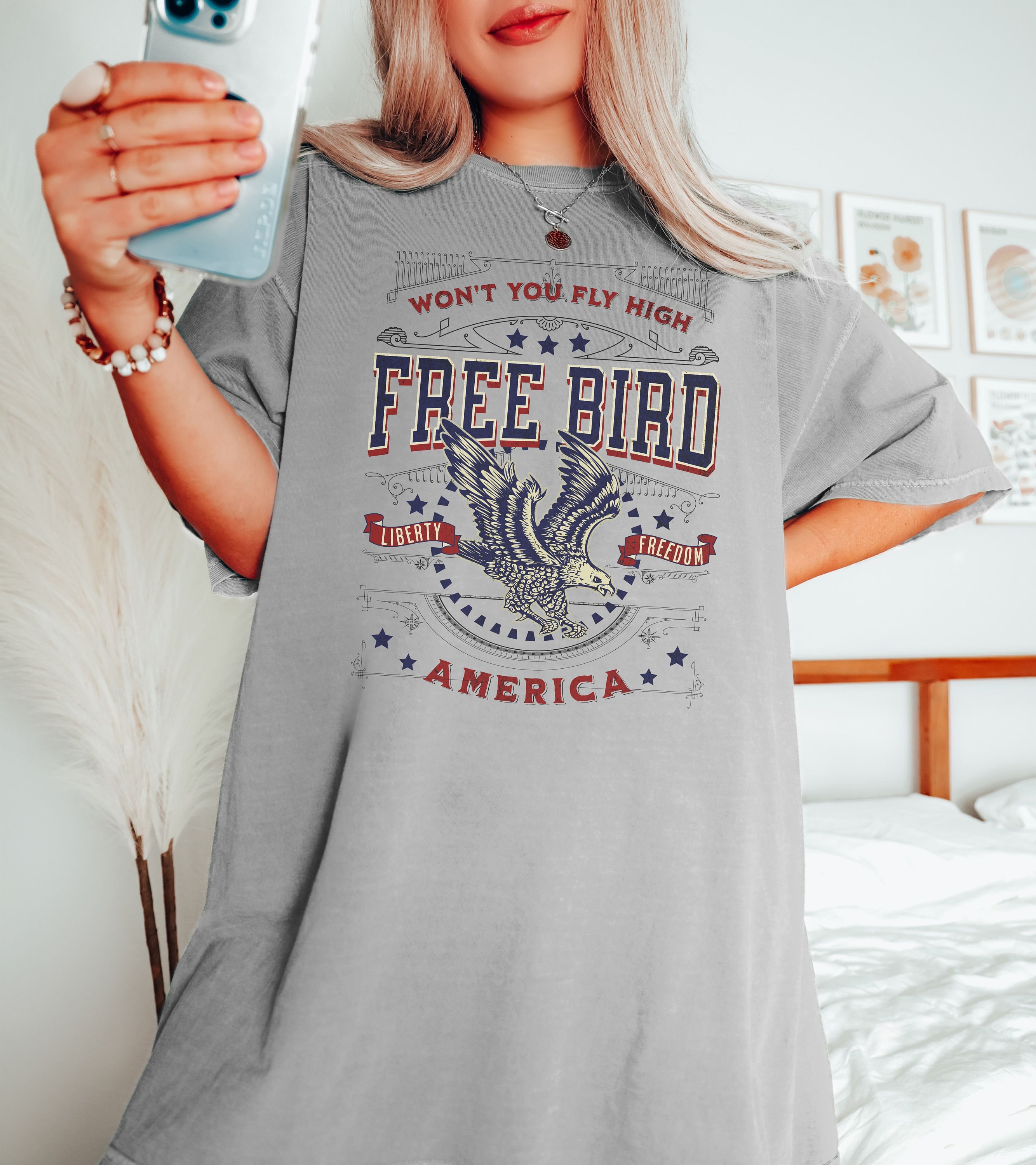 Free Bird Shirt Free Bird T Shirt Eagle Graphic Tee Comfort Etsy