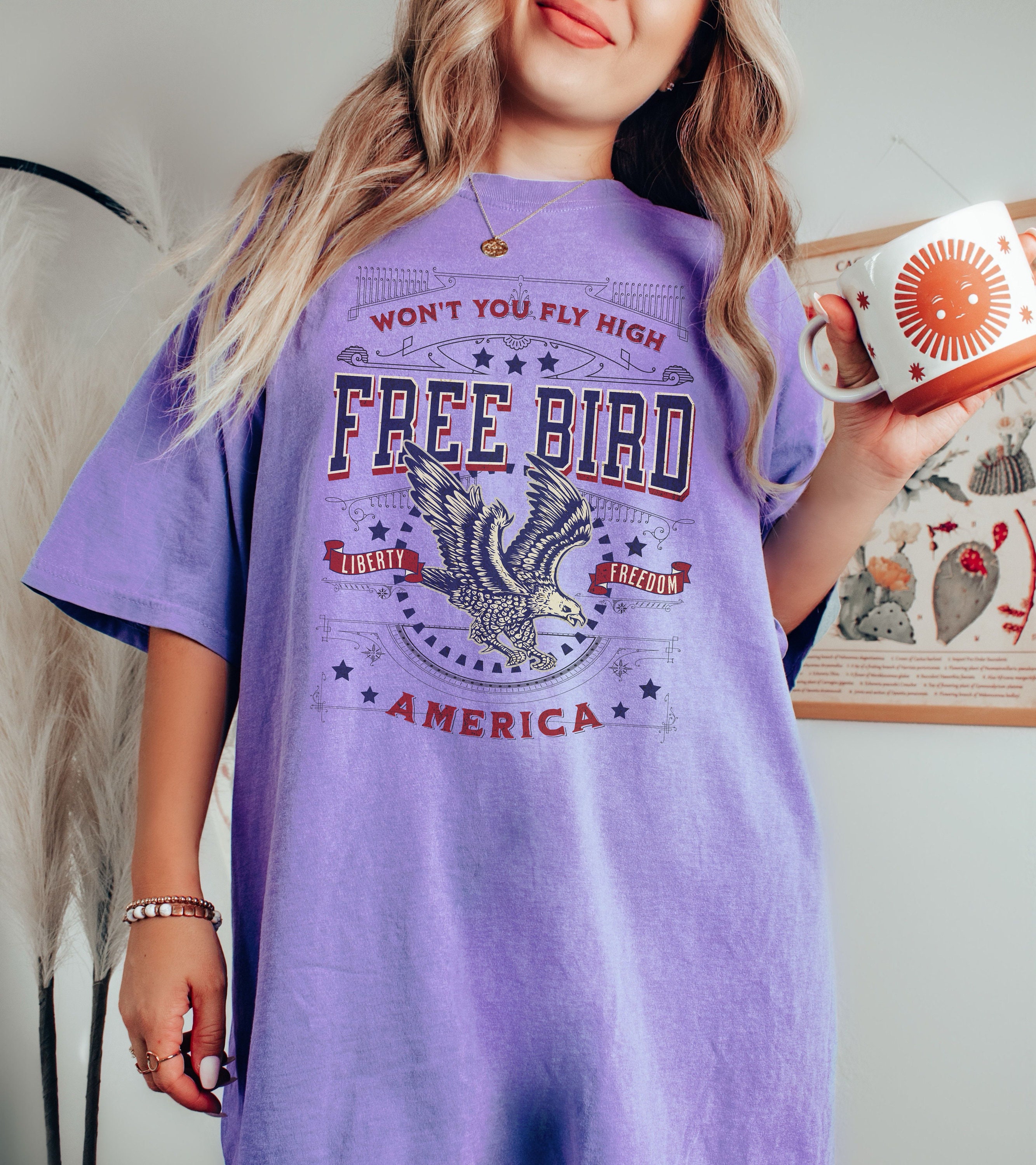 Free Bird Shirt Free Bird T Shirt Eagle Graphic Tee Comfort Etsy