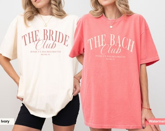 Luxury Bachelorette Merch, Custom Bachelorette Shirts, Comfort Colors Bach Club Shirts, Bride Club T Shirt, Social Club,Wedding Bridal Party