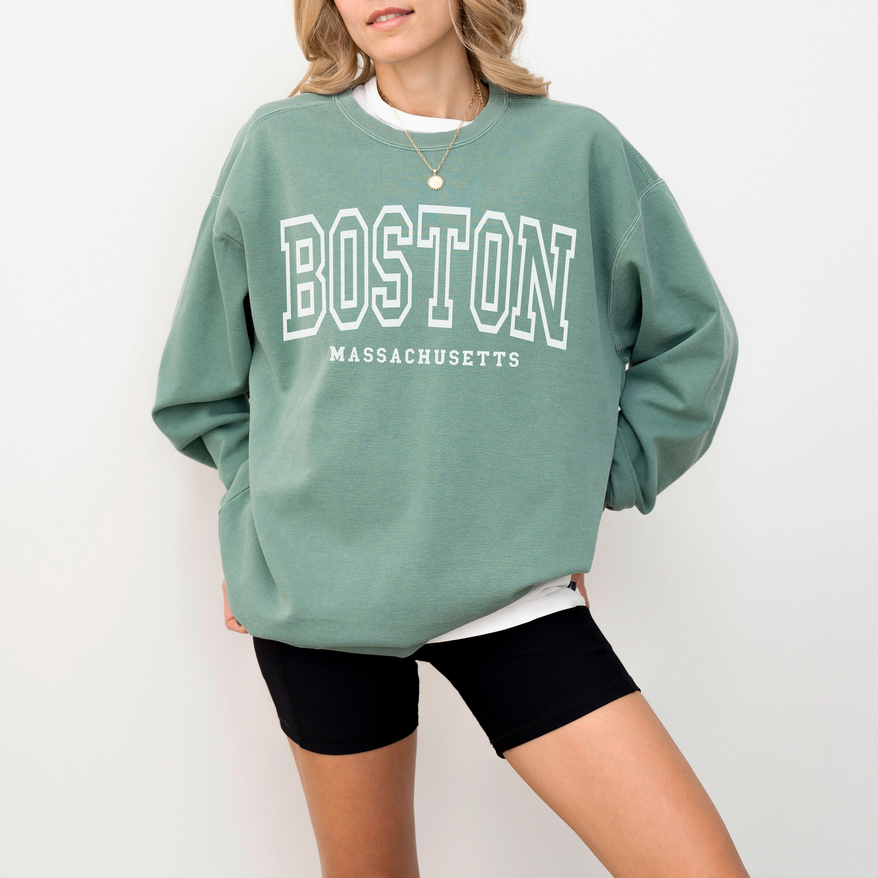 [COSYHARU公式] Boston Oversized Sweatshirt Boston Oversized Sweatshirt - COSYHARU | 60% - Asian Fashion