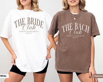 Luxury Bachelorette Merch, Custom Bachelorette Shirts, Comfort Colors Bach Club Shirts, Bride Club T Shirt, Social Club,Wedding Bridal Party