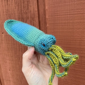 Cuttlefish Squid Plush Crochet Amigurumi Figurine