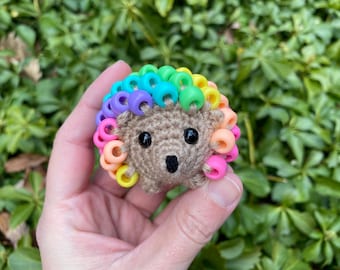Beaded Crochet Hedgehog | Tiny Hedgehog Plush