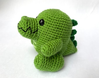 Crochet Alligator Plush | Handmade Green Gator Amigurumi