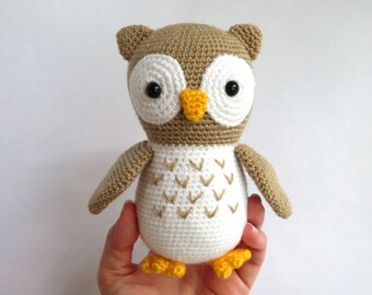 Owl Stuffed Animal Plush Toy - Crochet Amigurumi