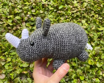 Rhinoceros Plush Crochet Amigurumi