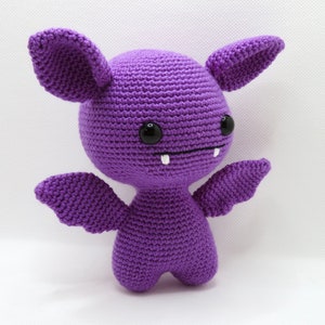 Bat Plush | Halloween Vampire Bat | Crocheted Amigurumi Purple Bat
