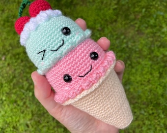 Crochet Ice Cream Double Scoop Plush
