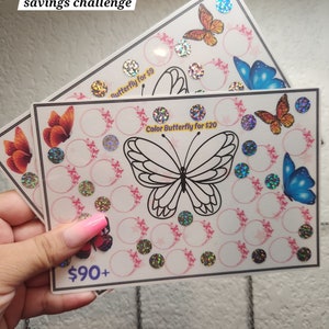 Butterfly scratchoff savings challenge