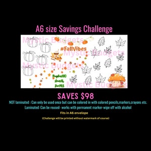 Fall vibes savings challenge