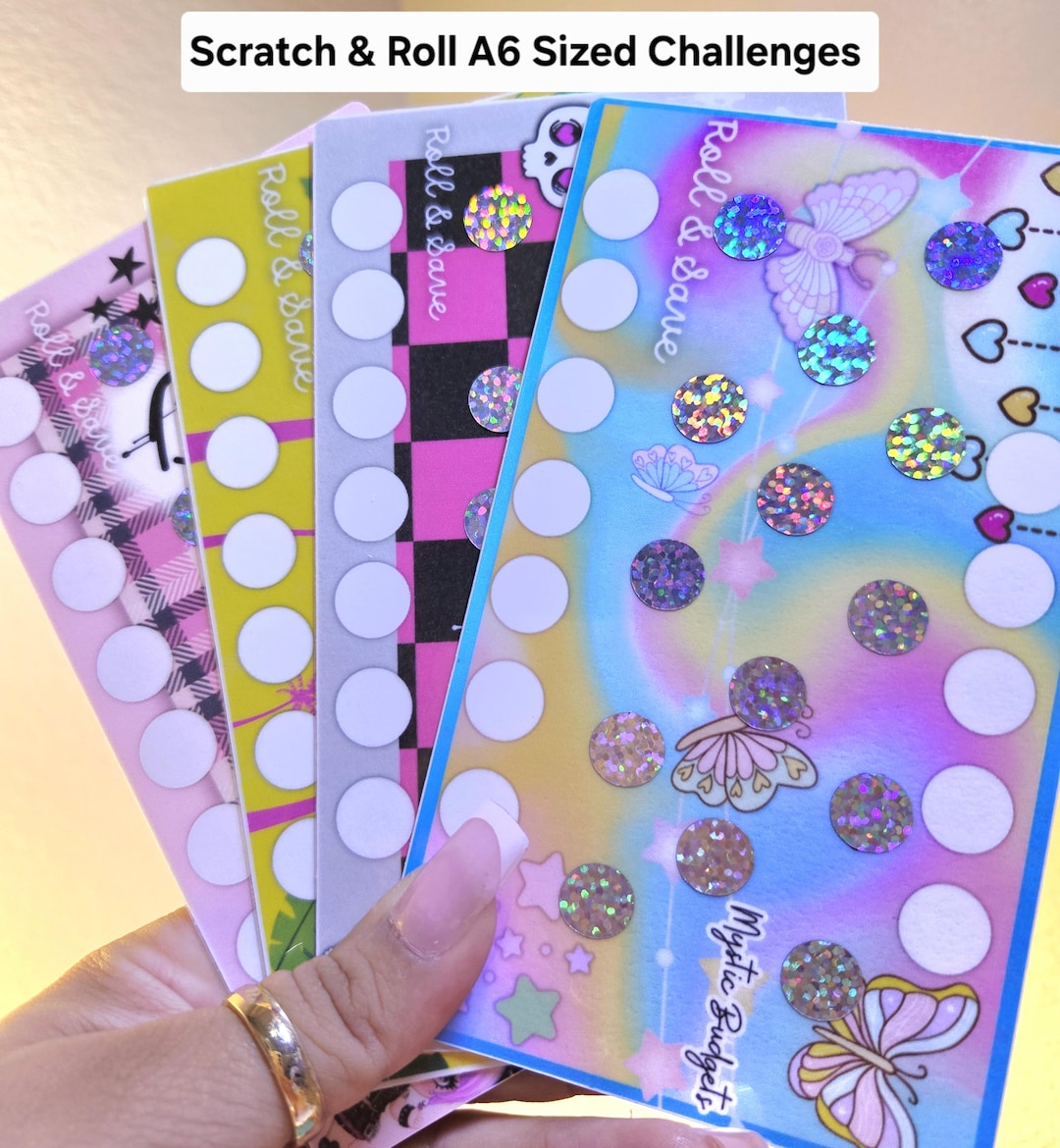 Scrach Paper Rool Scratch & Roll Savings Challenges, Low Denominations for Any Income - Etsy