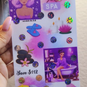 Spa Vibes A6 size scratch off Challenge