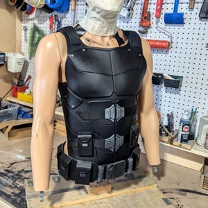 VAMPIRE HUNTER CLASSIC  V1 Vest and Belt Armor Set for Costume Cosplay (Any Color!)