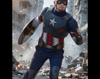 FULL USA Man Armored Costume Cosplay (Any color/Style)