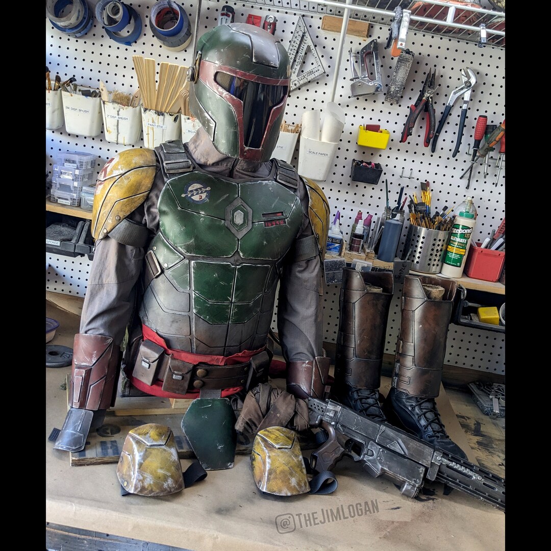 Original BOUNTY HUNTER Full Armor Costume Cosplay Inspired by - Etsy