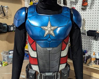 METALLIC USA MAN Armored Vest, Shoulders, & Belt Combo (Any Colors)