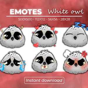 Emotes Owl - Wizard - Magical World - Twitch - Discord - Youtube - Stream - TikTok