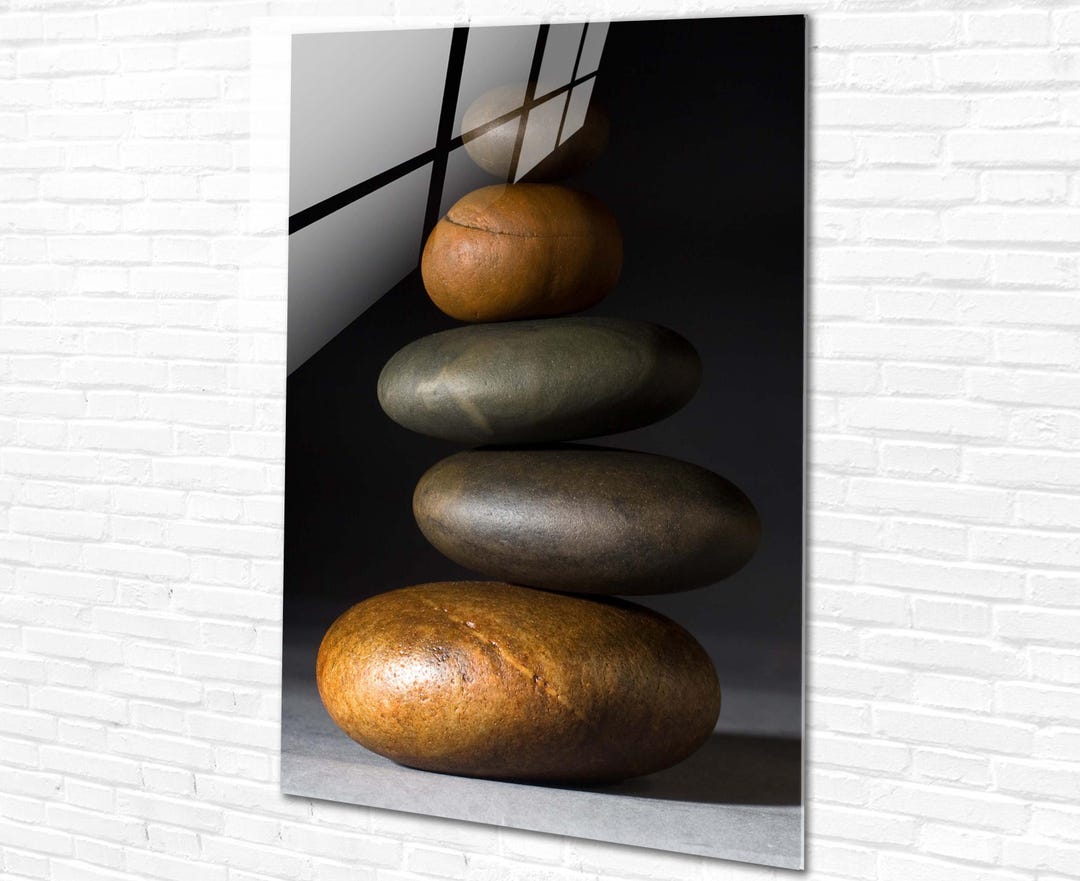 Tempered Glass Wall Art Abstract Zen Art , Extra Large Wall Art ...