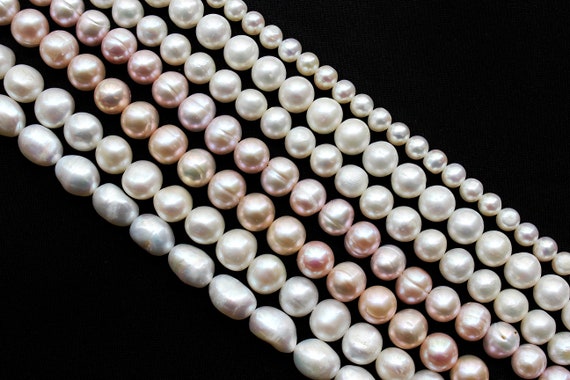 Pearl Strands, Natural Rare Pearl Round Necklace Strands, Multi Size Bead  Necklace, Jewelry Making Crafts, Jewelry Designer, Round Strands 