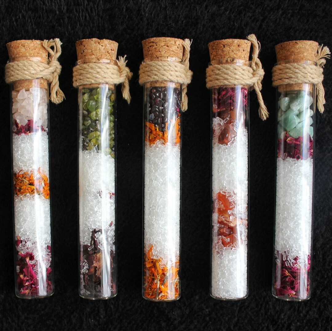 CRYSTAL BATH SALTS Bath Salt Gift Set Therapeutic Bath Etsy