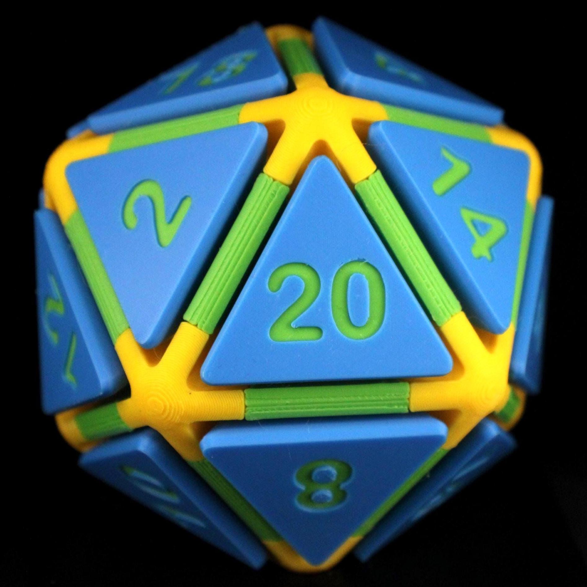 Clicky D20 Fidget Dice With Click Mechanism | Gamer Gift | Desk Toy ...
