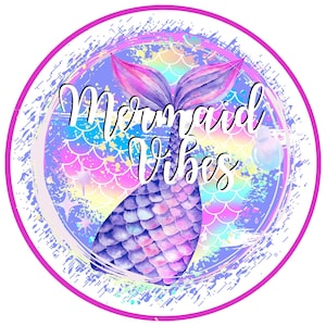 bright mermaid vibes wreath sign, mermaid wreath sign, mermaid collector, sign for girls room