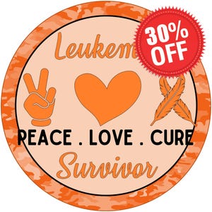 Letrero de corona con cinta naranja para concientizar sobre la leucemia, letrero para septiembre, accesorio de corona de apoyo para el cáncer