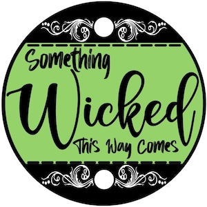 Wicked Halloween Schild, Halloween Kranzschmuck, Halloween Geschenk, gruseliges Halloween Schild, grünes Schild, gruseliges Halloween Schild
