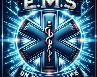 EMS Star of Life Sign – First Responder Wall Art