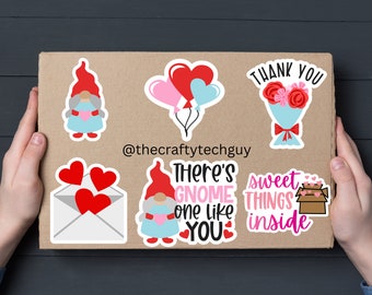 valentines shipping stickers, happy valentines day box stickers, February shipping labels