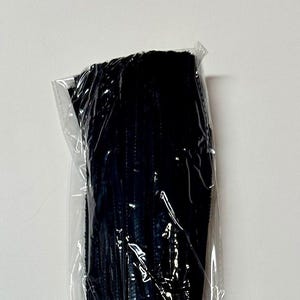 Tallo de chenilla negra de 20" para hacer coronas, limpiador de pipas negro de 20" para manualidades, paquete de 100