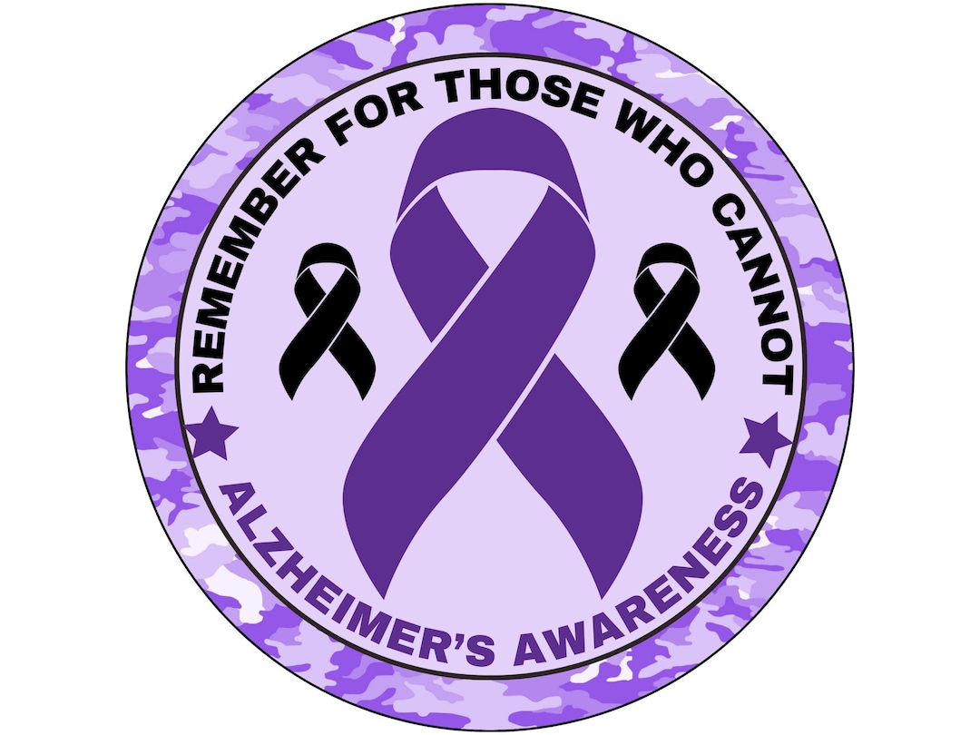Purple Alzheimer's Awareness Ribbon Wreath Sign, Sign for June, Memory ...