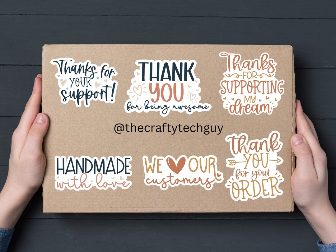 Fun Simple Happy Mail Package Labels, Custom Thank You Box Stickers - Etsy