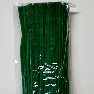 Tallo de chenilla verde de 20" para hacer coronas, limpiapipas verde de 20 pulgadas para manualidades, paquete de 100
