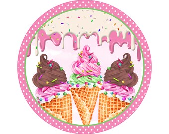 Ice Cream Shoppe Metal Sign, Cute Dessert Decor, Retro Kitchen Art, Vintage Ice Cream Parlor Sign, Sweet Treats Decor, Fun Wall Art