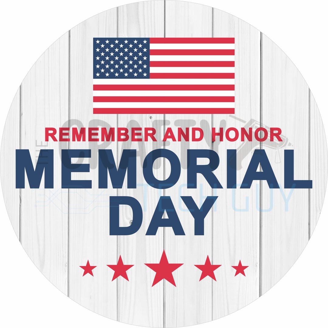 Remember and Honor Memorial Day Patriotic American Flag Front Door ...