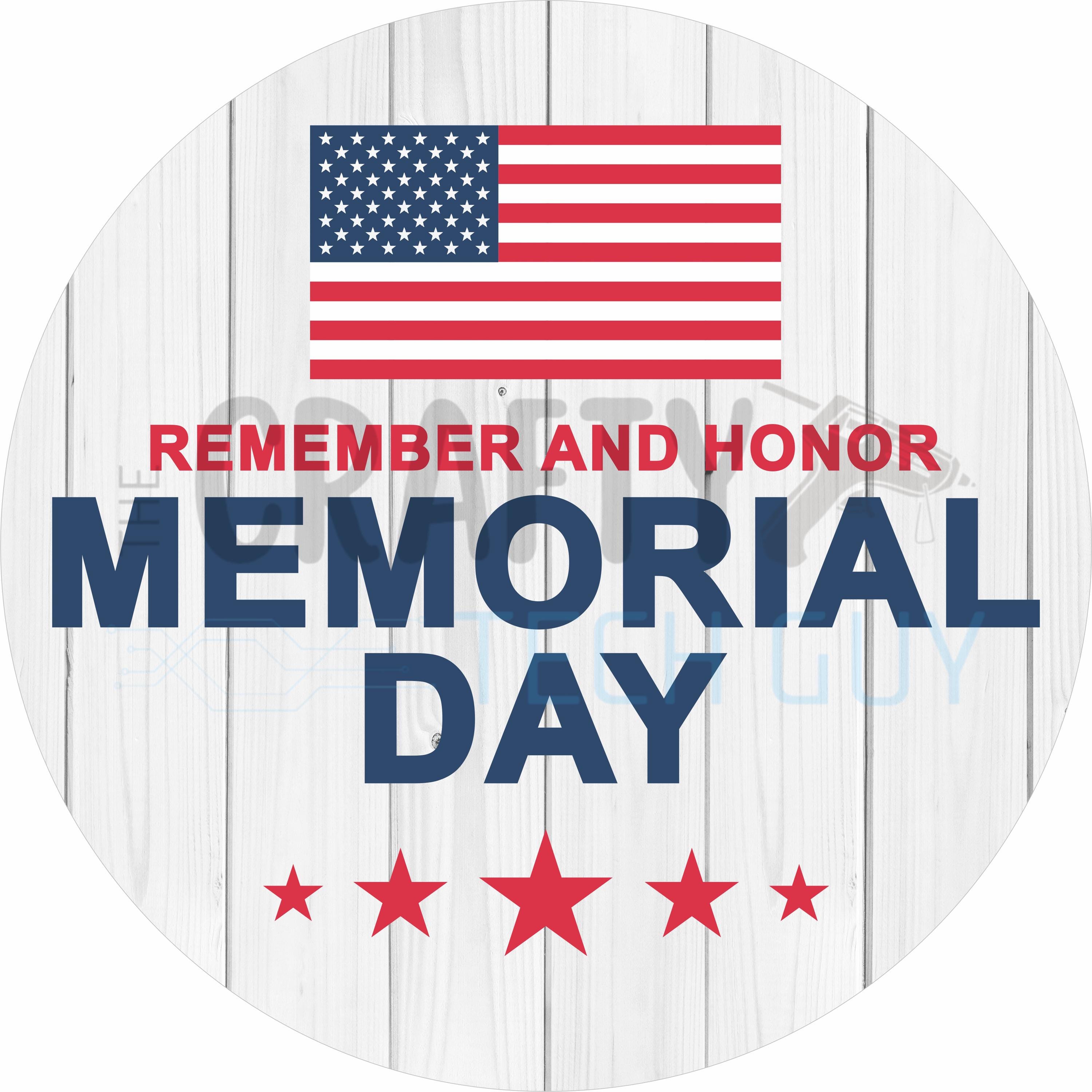 Remember and Honor Memorial Day Patriotic American Flag Front Door ...