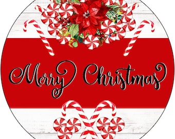 Shiplap Candy Canes Merry Christmas Sign, Peppermint Holiday Wall Art, Red Christmas Decor, Farmhouse Christmas Wreath, Festive Door Sign