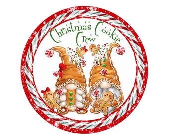 Couronne de Noël pour couple de gnomes maison en pain d'épice
