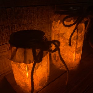 Fall candle lantern decor