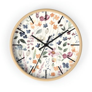 Wildflower Wall Clock