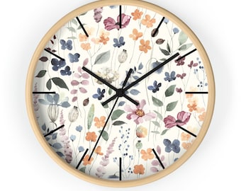 Wildflower Wall Clock