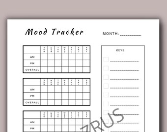 Mood Tracker Printable | PDF Download