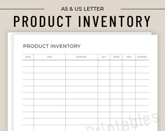 Productvoorraadlogboek, inventaristracker reseller (afdrukbaar pdf-bestand)