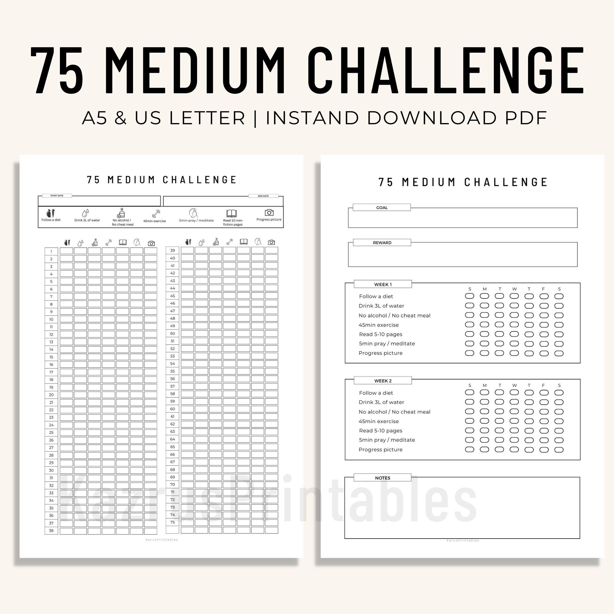 75 Medium Challenge 75 Day Challenge - Il Fullxfull.4915534904 Ps5u 