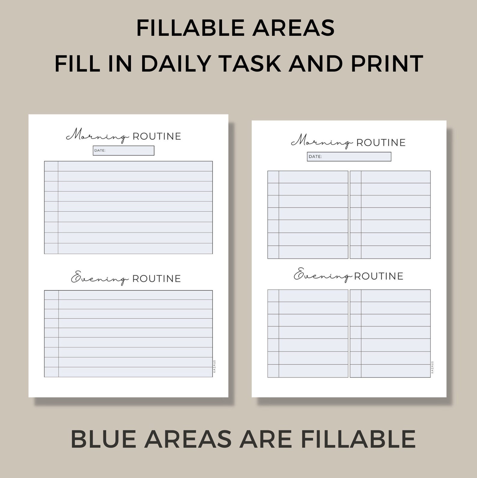 Routine Planner, Chore Chart Printable, to Do List Printable, Self Care ...