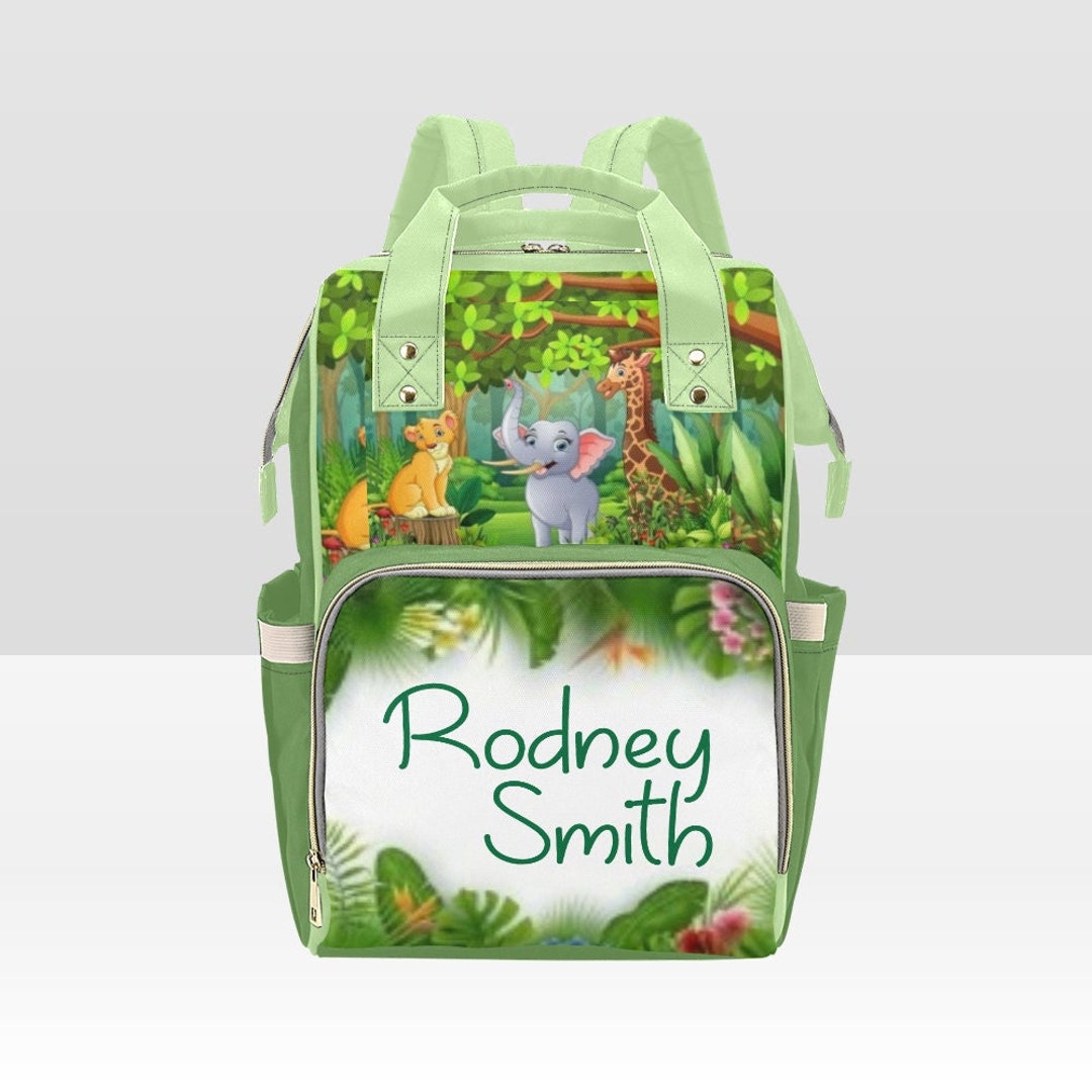 Custom Baby Boy Jungle Diaper Bag Personalized Diaper Bag Etsy