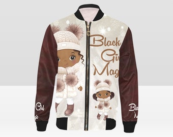 Bomber Jacket, Custom kids jacket, kids bomber jacket, girls bomber jacket, 3D Ice Skater Girl