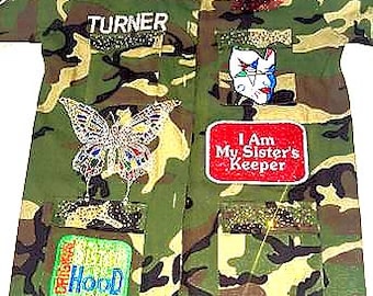 OES Camo Jacket, Women's Camo Jacket, Vintage Army Jacket Trendy Women's Camouflage Jacket