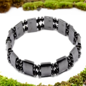 Magnetic Hematite Bracelet Energy Powerful Bead Elastic Therapy Arthritis P276